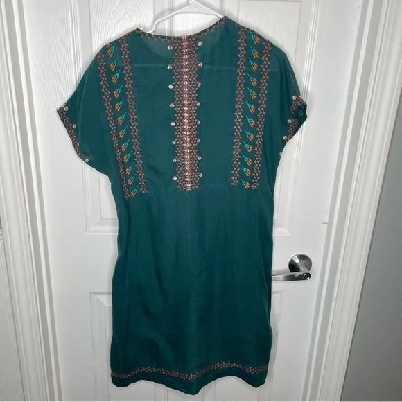 Johnny Was Floral Embroidered Bohemian Peasant Festival Mini Dress XS - Picture 2 of 14